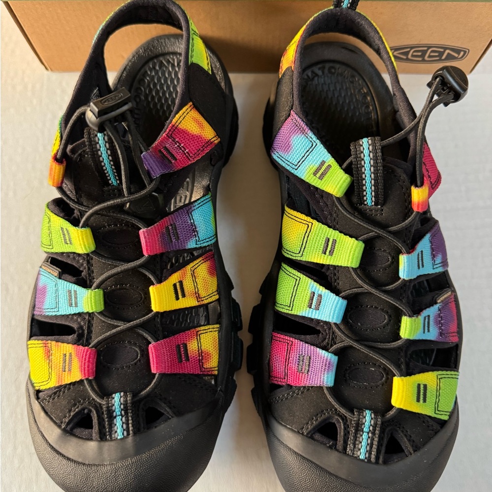 Keen Newport retro river sandals original tie dye rainbow-NIB